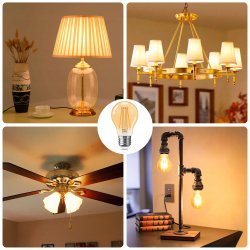 Żarówka LED filament E27 A60 6W retro Vintage DYMNA barwa ciepła