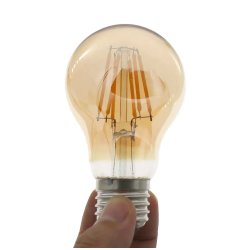 Żarówka LED filament E27 A60 6W retro Vintage DYMNA barwa ciepła