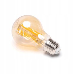 Żarówka LED filament E27 A60 6W retro Vintage DYMNA barwa ciepła