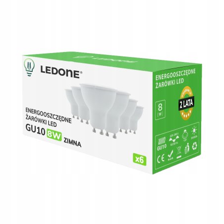 6x Żarówka LED GU10 8W...