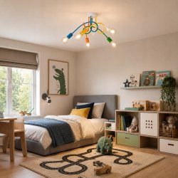 KOLOROWA LAMPA SUFITOWA ZWIS ŻYRANDOL SNAKE E27 KOLOROWA DZIECIĘCA