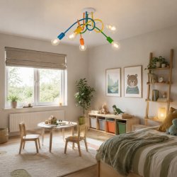 KOLOROWA LAMPA SUFITOWA ZWIS ŻYRANDOL SNAKE E27 KOLOROWA DZIECIĘCA