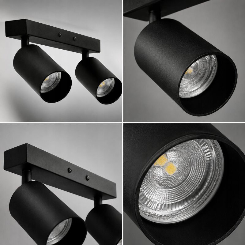 LAMPA SUFITOWA REGULOWANA KINKIET ŚCIENNY SPOT RUCHOMY GU10 PODWÓJNA