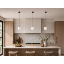 LAMPA WISZĄCA ZWIS ŻYRANDOL SUFITOWY LOFT SZKLANY KLOSZ KULA NA 1 LED E27
