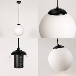LAMPA WISZĄCA ZWIS ŻYRANDOL SUFITOWY LOFT SZKLANY KLOSZ KULA NA 1 LED E27
