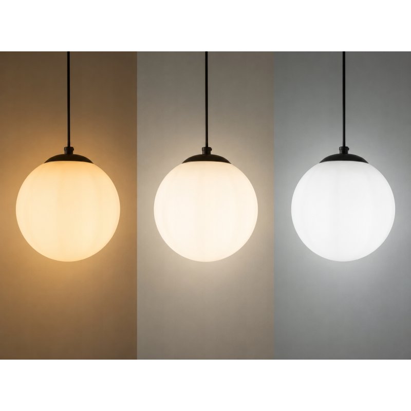 LAMPA WISZĄCA ZWIS ŻYRANDOL SUFITOWY LOFT SZKLANY KLOSZ KULA NA 1 LED E27