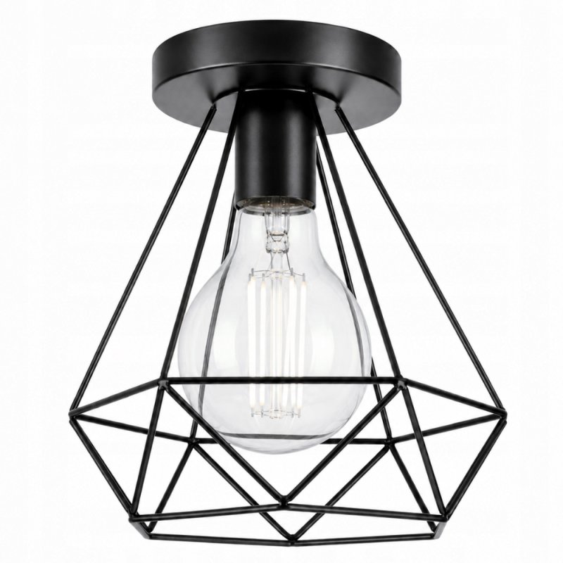 LAMPA DAMENT SUFITOWA PLAFON LOFT KLOSZ DIAMENTOWA E27