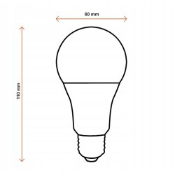6x Żarówka LED E27 A60 10W Barwa biała ZIMNA Premium Zestaw LEDOWY