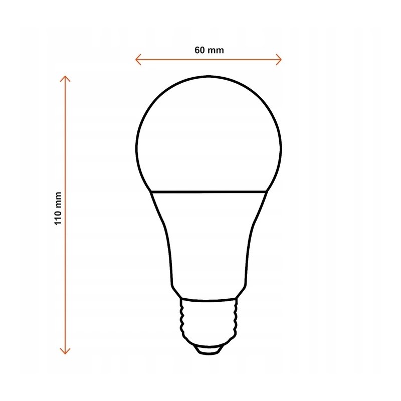 6x Żarówka LED E27 A60 10W Barwa biała ZIMNA Premium Zestaw LEDOWY