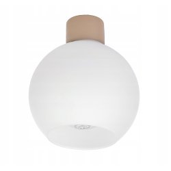 LAMPA WISZĄCA SUFITOWA PLAFON ŻYRANDOL stały 3x E27 KASZMIR beż klosz KULA