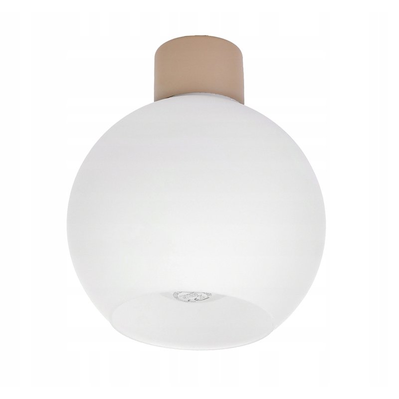 LAMPA sufitowa KINKIET ścienny stały E27 KASZMIR beż ecru klosz KULA biała