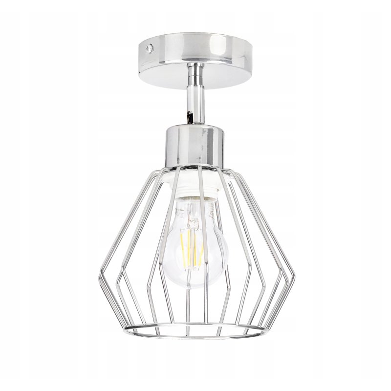 LAMPA KINKIET ścienny ruch loft drut na E27 chrom