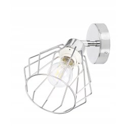 LAMPA KINKIET ścienny ruch loft drut na E27 chrom