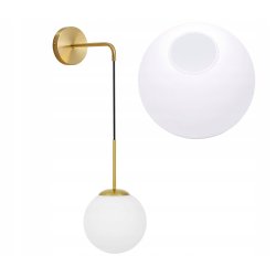 Lampa kinkiet ścienny WISZĄCY prosty LOFT na klosz SZKLANY KULA na 1x E27