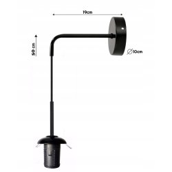 Lampa kinkiet ścienny WISZĄCY prosty LOFT na klosz SZKLANY KULA na 1x E27