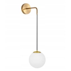 Lampa kinkiet ścienny WISZĄCY prosty LOFT na klosz SZKLANY KULA na 1x E27