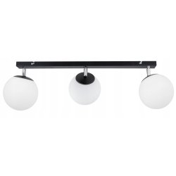 LAMPA WISZĄCA PLAFON ŻYRANDOL SUFITOWY LOFT SZKLANY KLOSZ KULA NA 3 LED E27