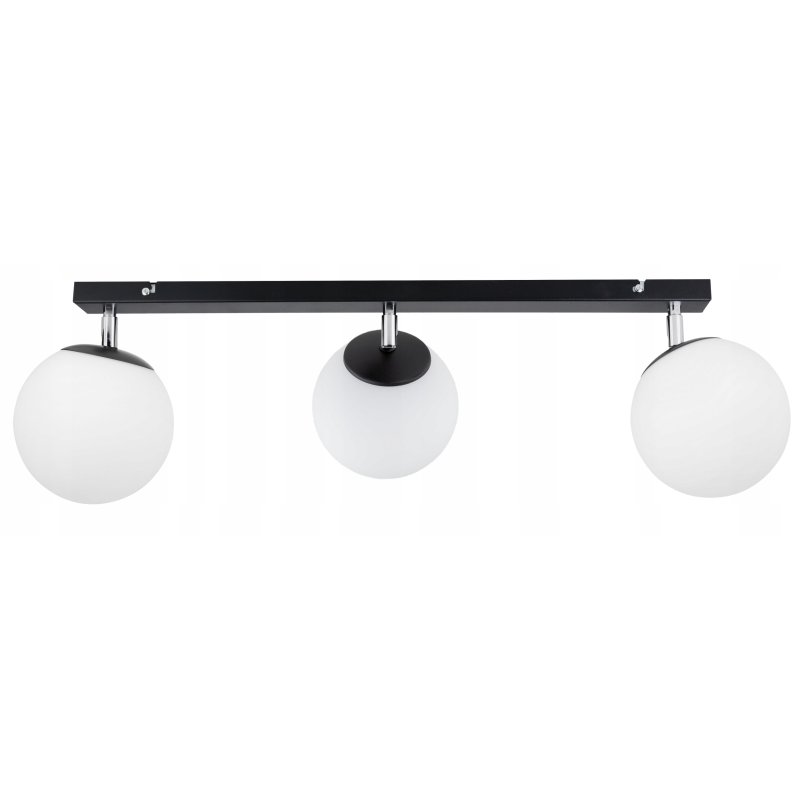 LAMPA WISZĄCA PLAFON ŻYRANDOL SUFITOWY LOFT SZKLANY KLOSZ KULA NA 3 LED E27