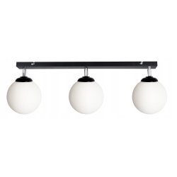 LAMPA WISZĄCA PLAFON ŻYRANDOL SUFITOWY LOFT SZKLANY KLOSZ KULA NA 3 LED E27