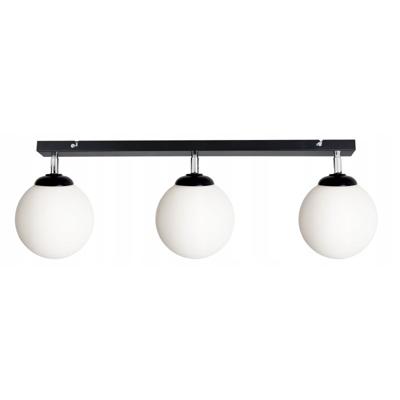 LAMPA WISZĄCA PLAFON ŻYRANDOL SUFITOWY LOFT SZKLANY KLOSZ KULA NA 3 LED E27