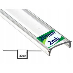 2mb KLOSZ PCV CLEAR 20mm do PROFILI ALUMINIOWYCH do płyt GK karton-gips