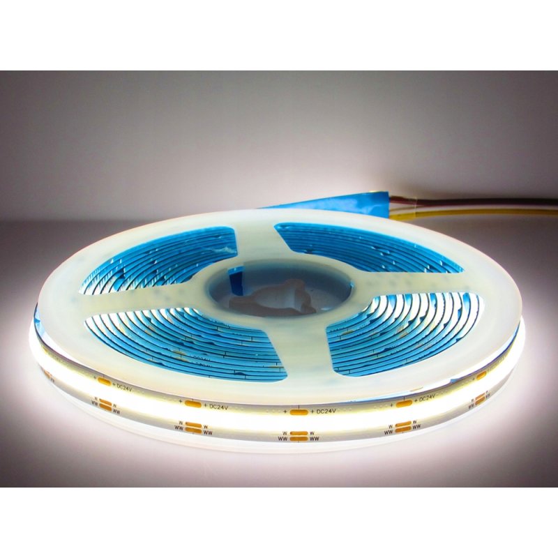 Taśma LED COB linia światła 24V 5m 480 diod na metr Biała Neutralna PRO