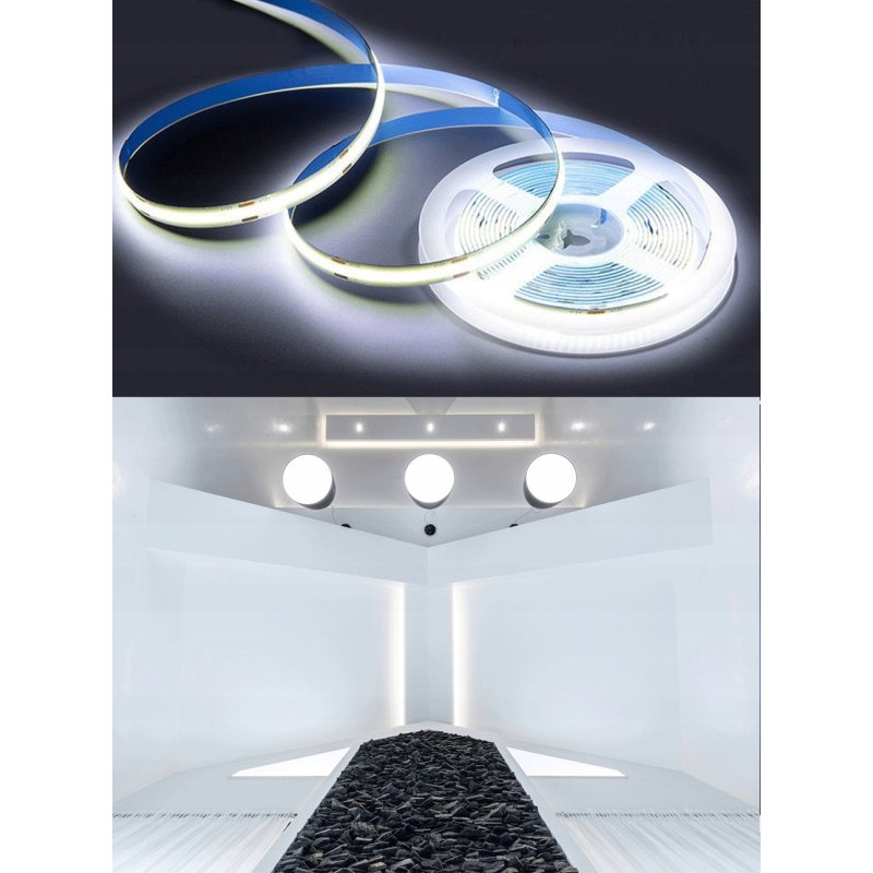 Taśma LED COB linia PRO 48V 8W 480 diod na metr Neon Zimny 1m z rolki 50m