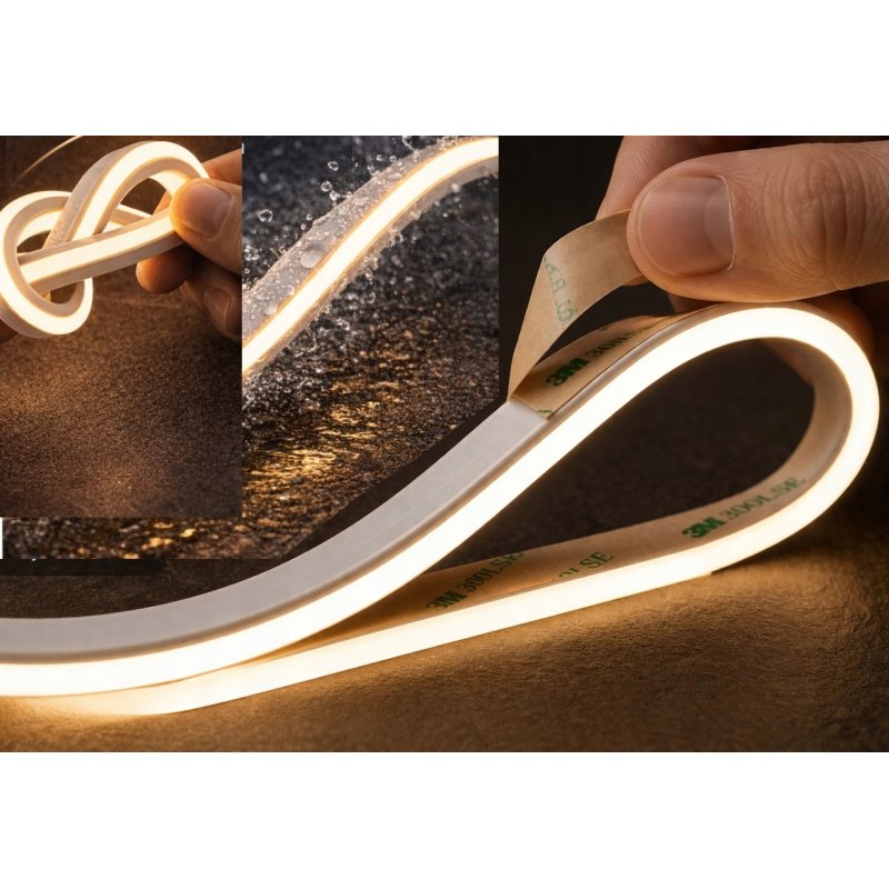 Taśma LED BOCZNA NEON flex COB 24V 7W IP67 wodoodporna giętka elastyczna 5m