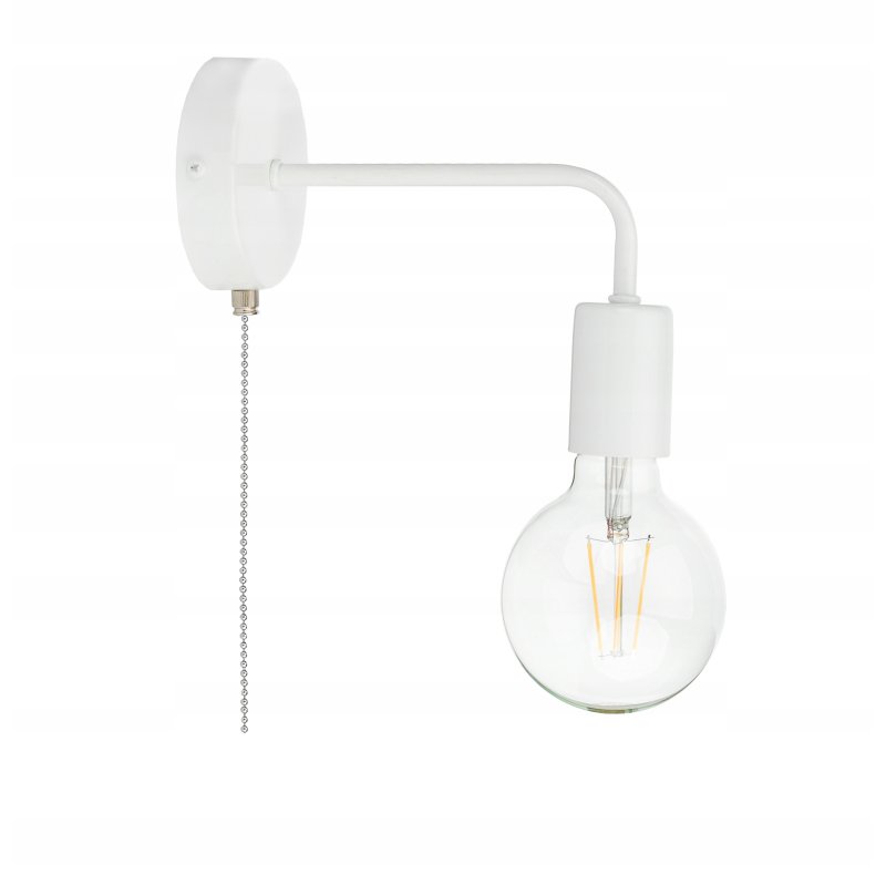Lampa ścienna KINKIET stały LOFT 1x E27 z włącznikiem on/off łańcuszkowym