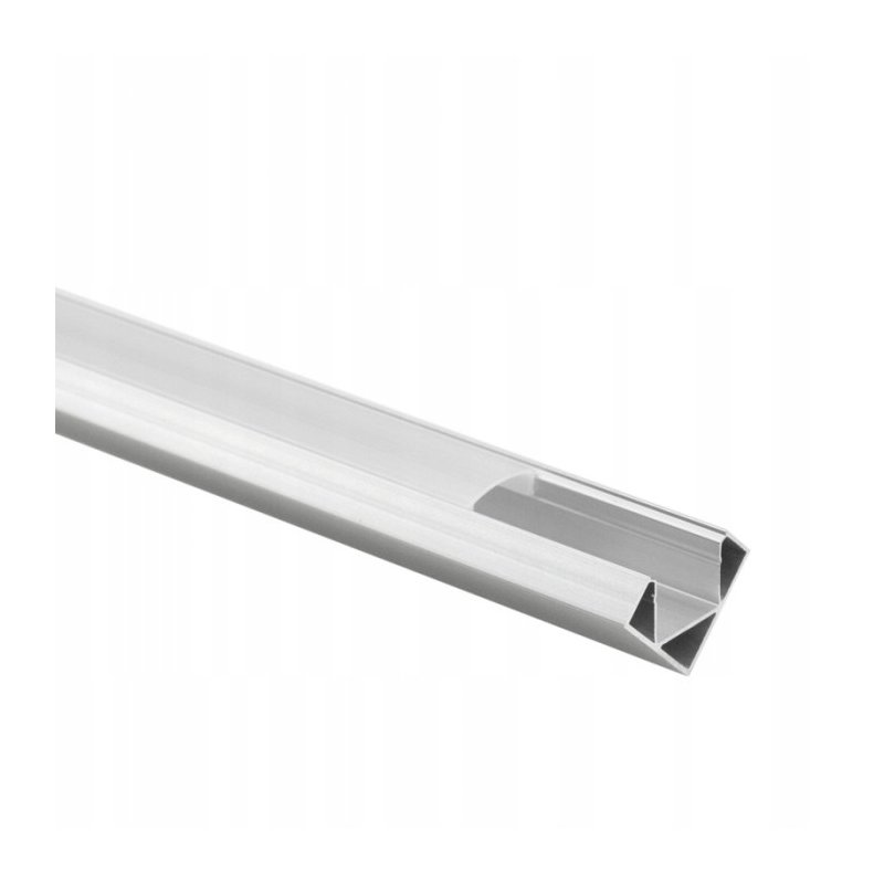 Zestaw 3mb Profil aluminiowy NAROŻNY SREBRNY + KLOSZ mleczny do taśm led