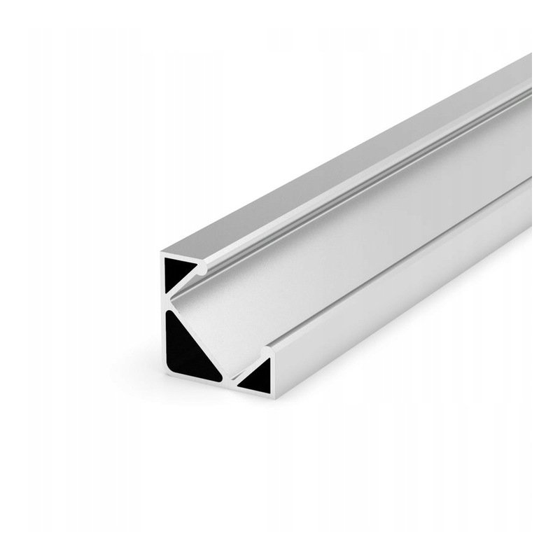 Zestaw 3mb Profil aluminiowy NAROŻNY SREBRNY + KLOSZ mleczny do taśm led