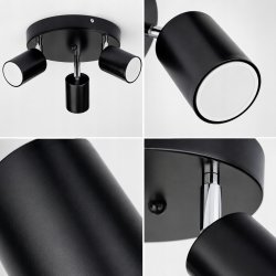 LAMPA SUFITOWA PLAFON CZARNY REFLEKTOR KINKIET SPOT OPRAWA HALOGENOWA GU10