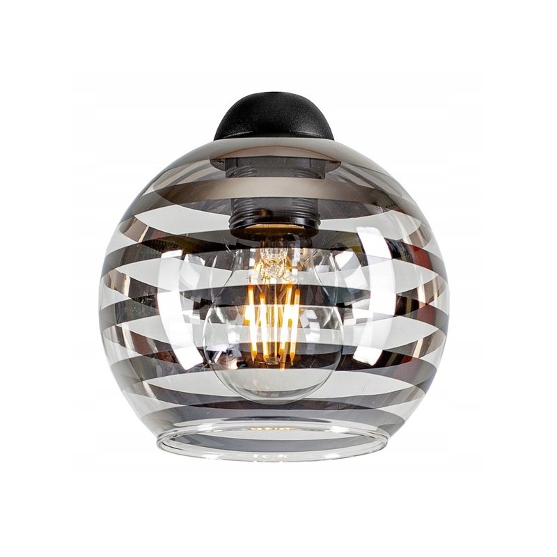 Lampka nocna Lampa stołowa wysoka loft szklany klosz na led E27