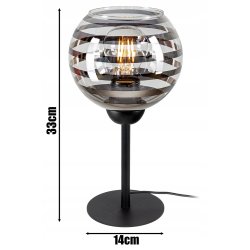 Lampka nocna Lampa stołowa wysoka loft szklany klosz na led E27