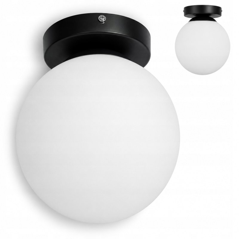 LAMPA WISZĄCA STAŁA ŻYRANDOL SUFITOWY LOFT SZKLANY KLOSZ KULA PLAFON E27