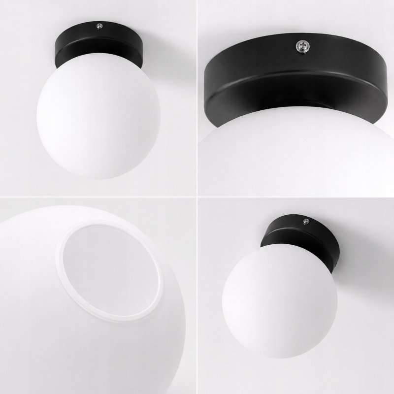 LAMPA WISZĄCA STAŁA ŻYRANDOL SUFITOWY LOFT SZKLANY KLOSZ KULA PLAFON E27