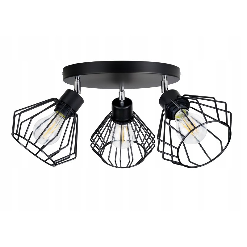 LAMPA PLAFON SUFITOWA ŻYRANDOL REGULOWANY REFLEKTORY LOFT BRYLANT DRUT E27