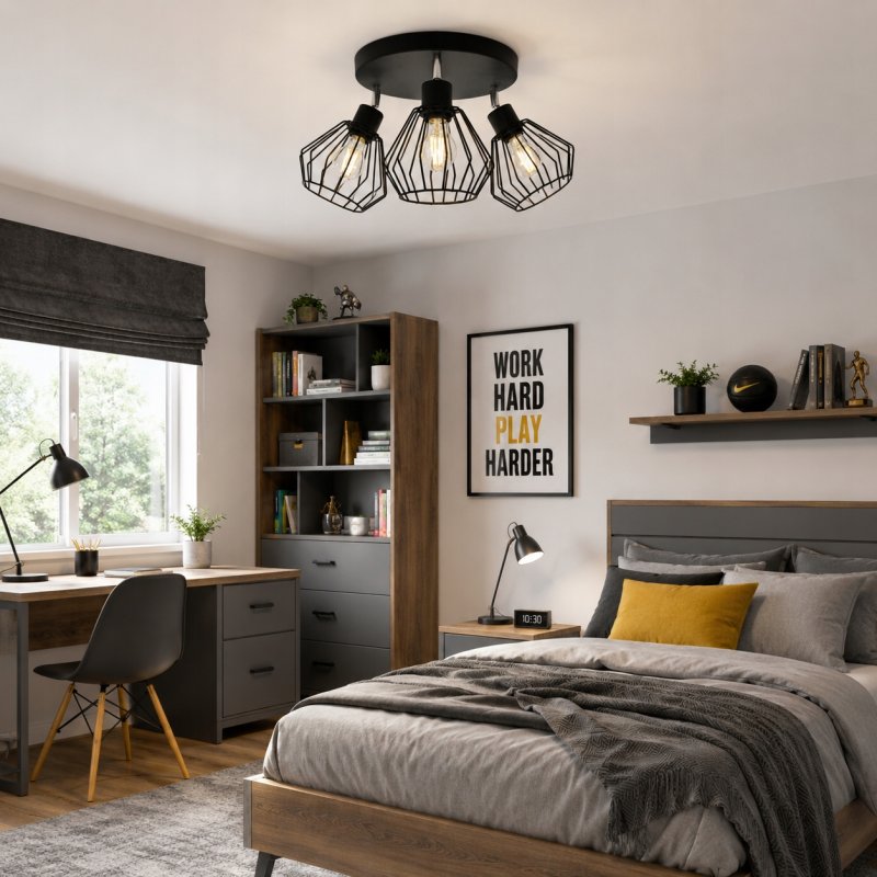 LAMPA PLAFON SUFITOWA ŻYRANDOL REGULOWANY REFLEKTORY LOFT BRYLANT DRUT E27