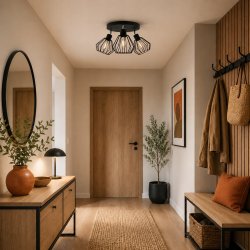 LAMPA PLAFON SUFITOWA ŻYRANDOL REGULOWANY REFLEKTORY LOFT BRYLANT DRUT E27