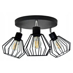 LAMPA PLAFON SUFITOWA ŻYRANDOL REGULOWANY REFLEKTORY LOFT BRYLANT DRUT E27