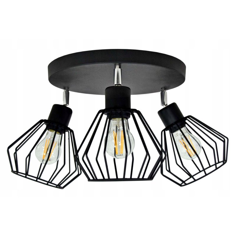 LAMPA PLAFON SUFITOWA ŻYRANDOL REGULOWANY REFLEKTORY LOFT BRYLANT DRUT E27