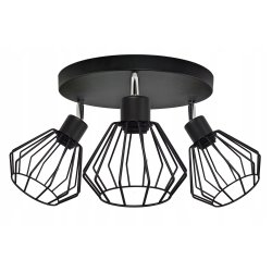 LAMPA PLAFON SUFITOWA ŻYRANDOL REGULOWANY REFLEKTORY LOFT BRYLANT DRUT E27
