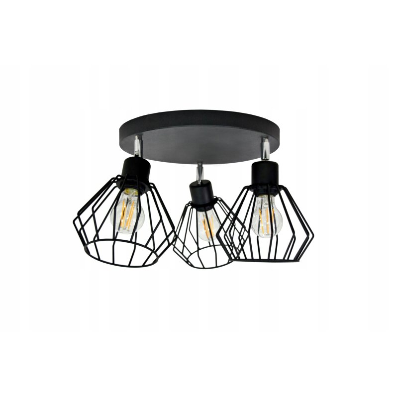 LAMPA PLAFON SUFITOWA ŻYRANDOL REGULOWANY REFLEKTORY LOFT BRYLANT DRUT E27