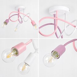 LAMPA WISZĄCA SUFITOWA PASTELOWA ŻYRANDOL DZIECI PASTI MULTI KRĘCONA E27