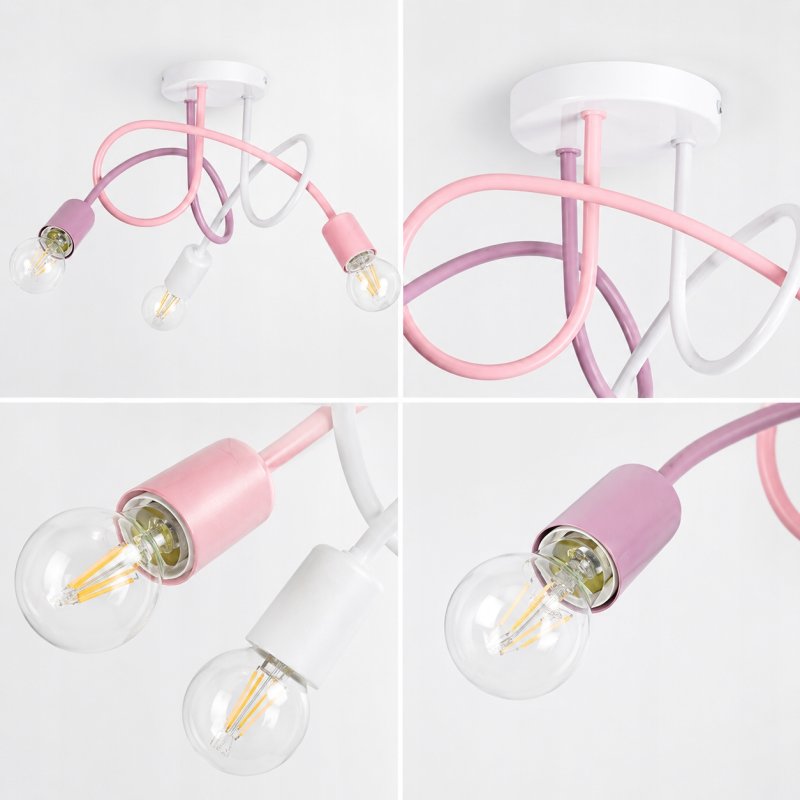 LAMPA WISZĄCA SUFITOWA PASTELOWA ŻYRANDOL DZIECI PASTI MULTI KRĘCONA E27