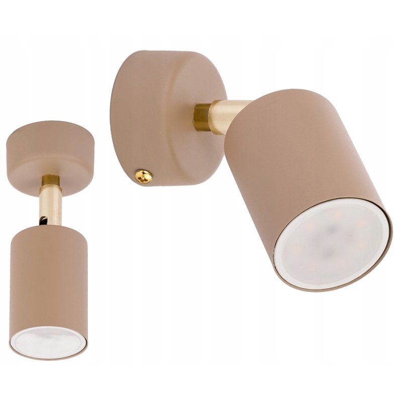 LAMPA SUFITOWA KINKIET ŚCIENNY SPOT REFLEKTOR GU10 KASZMIR BEŻ ECRU BEIGE