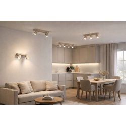 LAMPA SUFITOWA KINKIET ŚCIENNY SPOT REFLEKTOR GU10 KASZMIR BEŻ ECRU BEIGE
