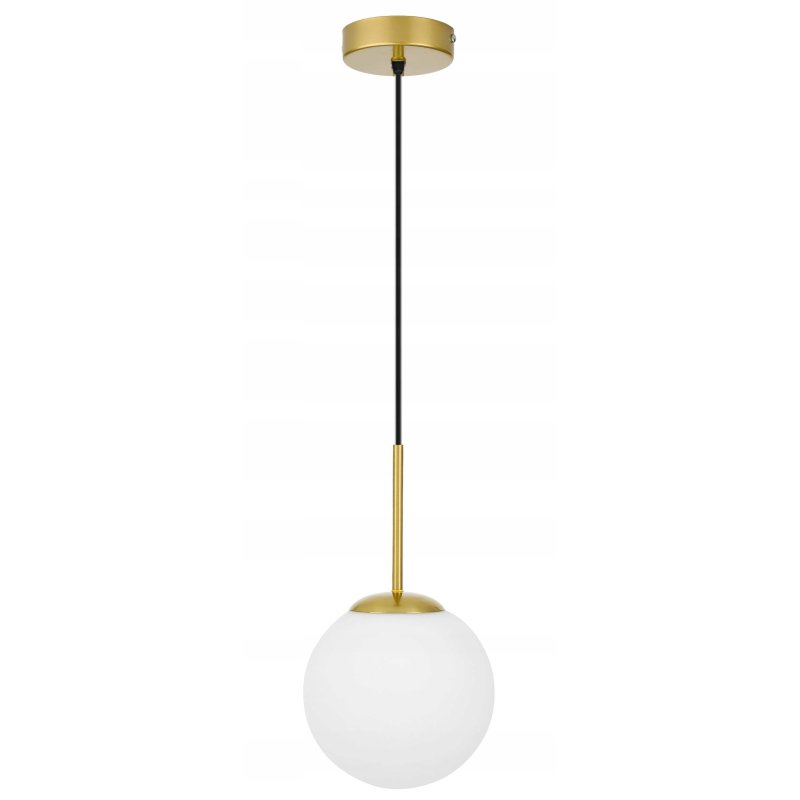 LAMPA WISZĄCA ZWIS ŻYRANDOL SUFITOWY ZŁOTY LOFT SZKLANY KLOSZ KULA na E27