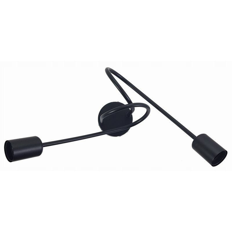 SUFITOWA LAMPA WISZĄCA PLAFON ŻYRANDOL CZARNY LOFT EDISON 2xE27