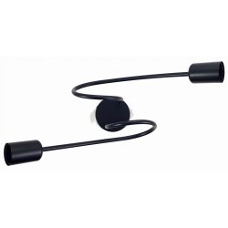 SUFITOWA LAMPA WISZĄCA PLAFON ŻYRANDOL CZARNY LOFT EDISON 2xE27